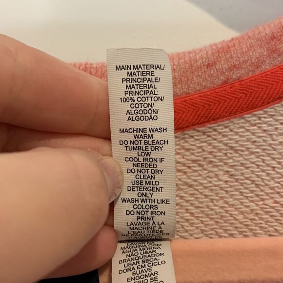 Adidas Sweatshirt Short Sleeve Three Stripe Details Pink Size XL - Picture 8 of 9